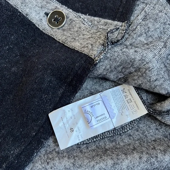 Betty Barclay Vintage Utility Workwear Oversized Wool Knit Gulet Vest Waistcoat - Picture 10 of 13